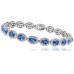 Elegant Diamond & Blue Sapphire Bracelet