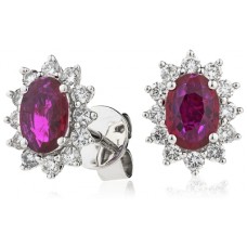 Ruby & Diamond Earrings