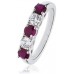 Ruby & Diamond Eternity Gemstone Ring