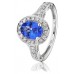 Oval Blue Tanzanite & Diamond Engagement Ring Oval Blue Tanzanite & Diamond Engagement Ring