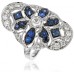 Blue Sapphire & Diamond Dress Ring