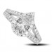 Pear Diamond Single Halo Shoulder Set Ring