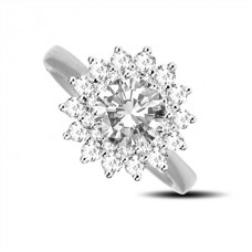 Elegant Round Diamond Single Halo Ring Elegant Round Diamond Single Halo Ring