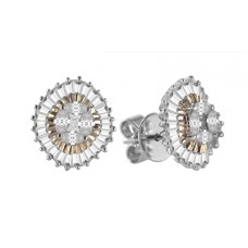 Elegant Marquise/princess/baguette Diamond Designer Earrings