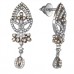 Elegant Round Diamond Designer Drop Earrings