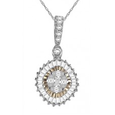 Elegant Marquise/princess/baguette Diamond Designer Pendant