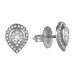 Elegant Round Diamond Cluster Earrings