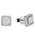 Classic Diamond Cluster Earrings