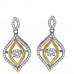 Modern Floating Diamond Drop Earrings
