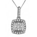 Round Diamond Halo Pendant