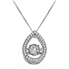 Floating Round Diamond Designer Pendant