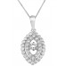 Round Diamond Halo Pendant