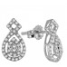 Unique Round Diamond Cluster Earrings