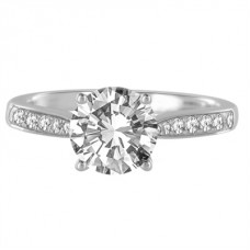 1.21ct Si2/g Round Diamond Shoulder Set Ring
