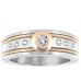 7mm Round Diamond Mens Ring