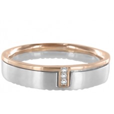 3.5mm Round Diamond Mens Ring