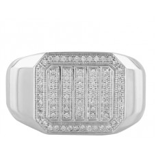 11mm Unique Round Diamond Mens Ring