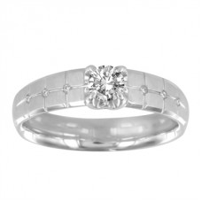 4.5mm Round Diamond Mens Ring