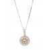 Starla Cognac Diamond Halo Pendant