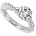 Infinity Twist Round Diamond Engagement Ring