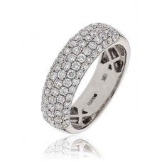 Elegant Round Diamond Multi Row Dress Ring