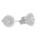 Unique Round Diamond Halo Earrings Unique Round Diamond Halo Earrings