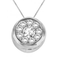 Round Diamond Halo Pendant
