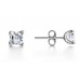 Four Corner Prong Asscher Diamond Stud Earrings