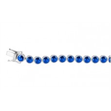 Elegant Diamond & Blue Sapphire Bracelet