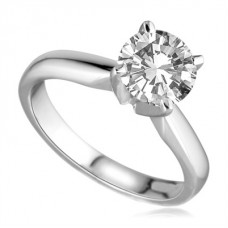 Certified 2.05ct Vvs2/k Round Diamond Solitaire Ring