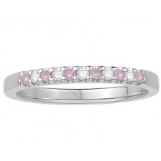 2mm Pink Sapphire And Diamond Eternity Ring