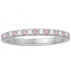 2mm Pink Sapphire And Diamond Eternity Ring 2mm Pink Sapphire And Diamond Eternity Ring