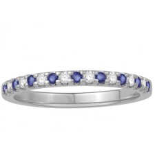 2.5mm Blue Sapphire And Diamond Eternity Ring