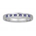 3mm Blue Sapphire And Diamond Eternity Ring