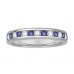 3.5mm Blue Sapphire And Diamond Eternity Ring