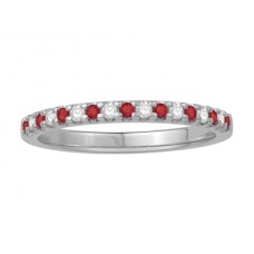 0.25ct Vs/ef Round/ruby Diamond Ring