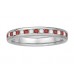 2mm Red Ruby And Diamond Eternity Ring