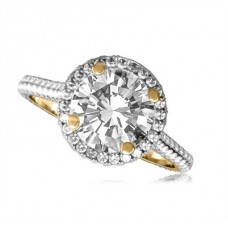 0.65ct Vs2/f Round Diamond Halo Ring