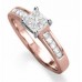 0.95ct Vvs2/f Princess Diamond Shoulder Set Ring