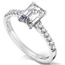 Agi Certified 0.75ct If/d Emerald Diamond Ring