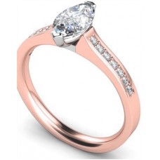 1.15ct Si2/i Marquise Diamond Shoulder Set Ring