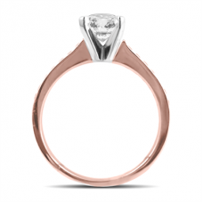 0.65ct Si2/f Round Diamond Shoulder Set Ring