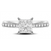 0.75ct Si2/g Princess Shoulder Set Ring