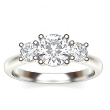Elegant Round Diamond Trilogy Ring
