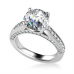 Unique Round Diamond Engagement Ring