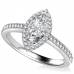 Marquise Diamond Single Halo Shoulder Set Ring Marquise Diamond Single Halo Shoulder Set Ring