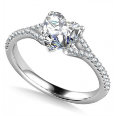 Heart & Round Diamond Engagement Ring Heart & Round Diamond Engagement Ring