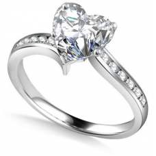 Heart Diamond Shoulder Set Ring
