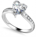 Heart Diamond Shoulder Set Ring