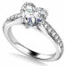 Heart Diamond Shoulder Set Ring